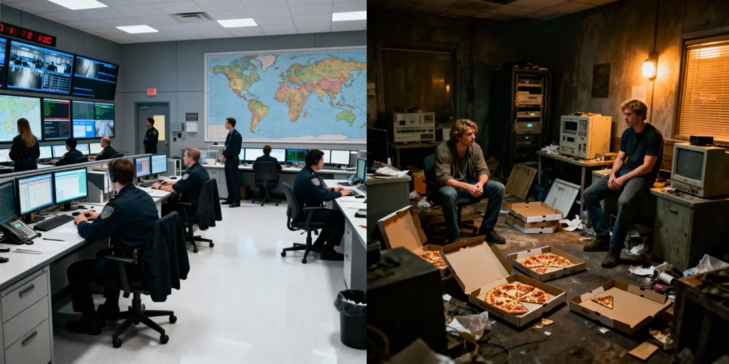 Side-by-side comparison of licensed and unlicensed security teams.