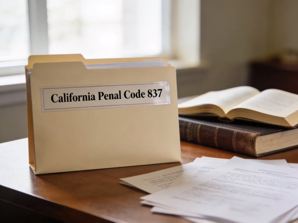 California Penal Code 837 document illustrating the legal basis for citizen’s arrest by security guards in California